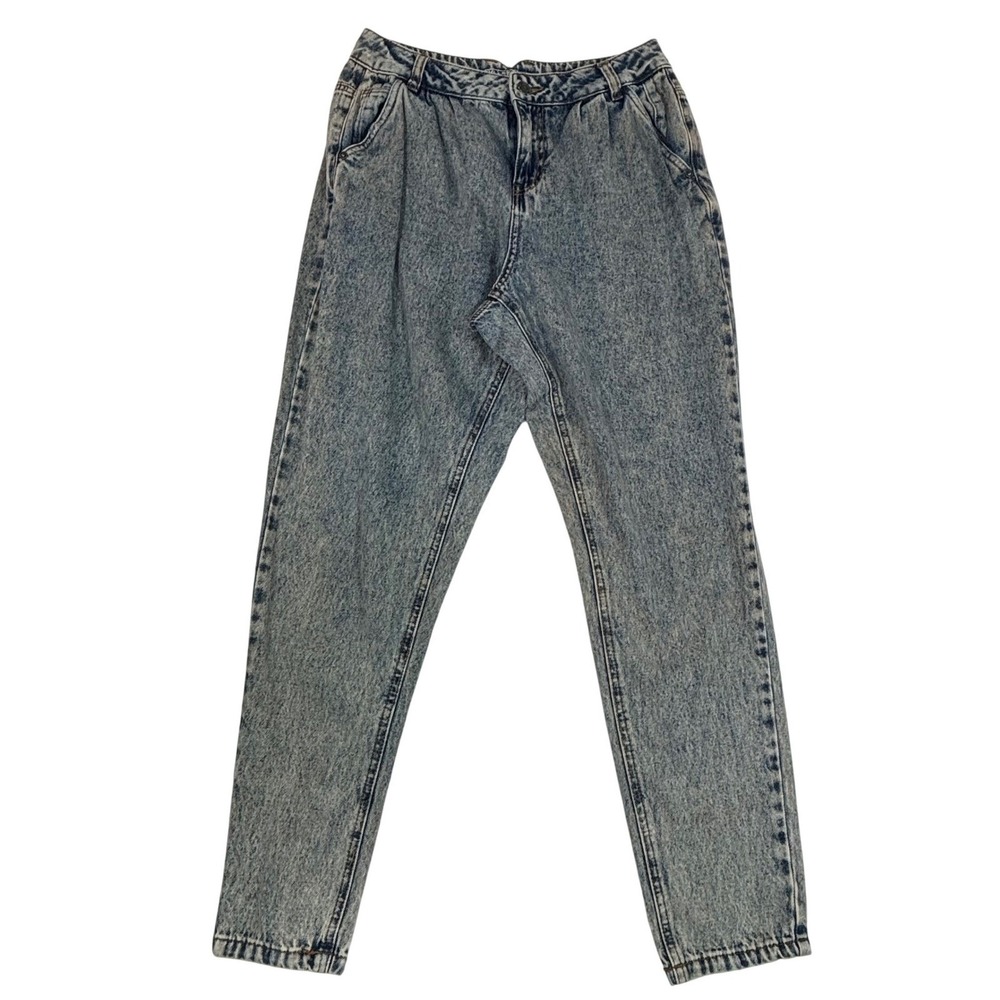 Noisy May NMMEGAN Acid Wash High Waisted Relaxed Mom Jeans Blue 29/30